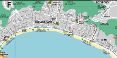Copacabana ਰਿਓ ਦੇ ਜਨੇਯਰੋ ਨਕਸ਼ਾ